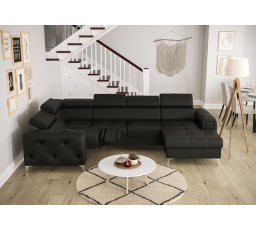 Rohová sedacia súprava ORION MAX III, relax s funkciou spania 165x320x190 prírodná koža - prírodná koža - voliteľná farba, ľavá