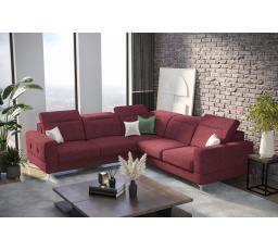 Rohová sedacia súprava MALIBU MAX 250x250 - vínová, ľavá