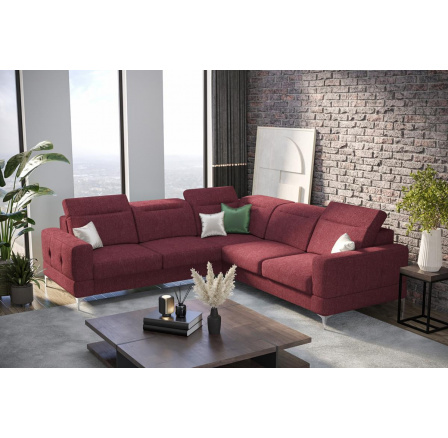 Rohová sedacia súprava MALIBU MAX 250x250 - vínová, ľavá