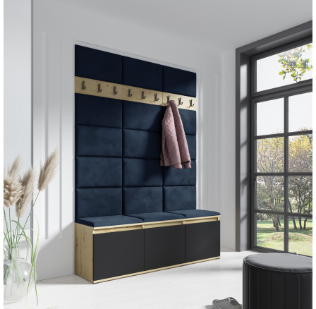 Predsieňová stena EMI 6, Trinity 30/Artisan + Black