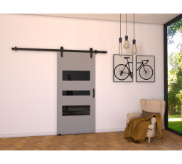 Posuvné dvere LOFT C70, sivá/čierna