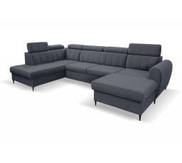 Pohovka Faria XL U pravá sivá