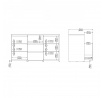 Komoda Nerea 318, jackson hickory/biely lesk