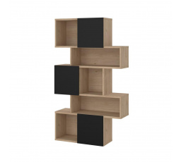 Regál PENTA 738, jackson hickory/čierna