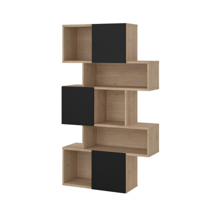 Regál PENTA 738, jackson hickory/čierna