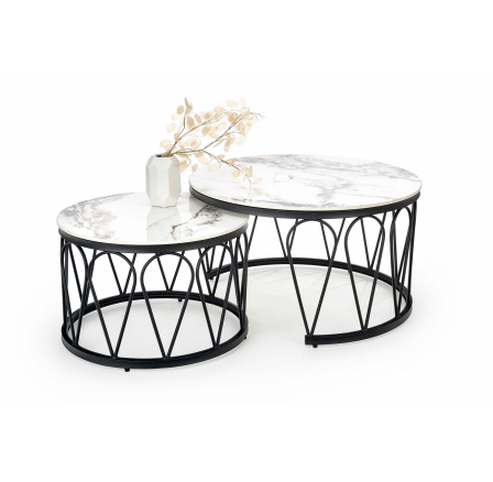 Konferenčný stôl FORMOSA, biely mramor