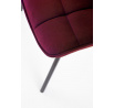 Jedálenská stolička K332 VELVET, Bordó Bluvel 59/Čierna