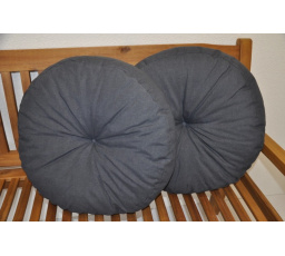 Vankúš okrúhly veľký tmavosivý set 2 ks