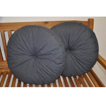 Vankúš okrúhly veľký tmavosivý set 2 ks