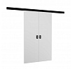 Dvere posuvné nástenné dvojkrídlové TOPPO 140 White+Black