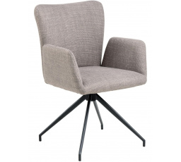 Stolička Laura s opierkami svetlosivá