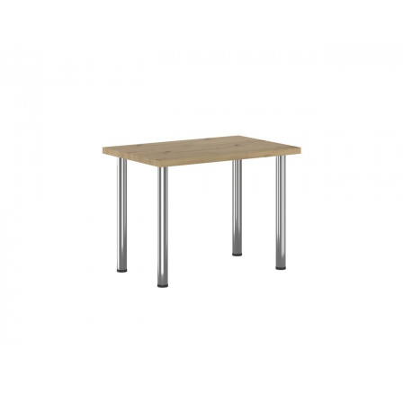 Stôl dub artisan + nohy I chróm 67x101 STB-FXJG