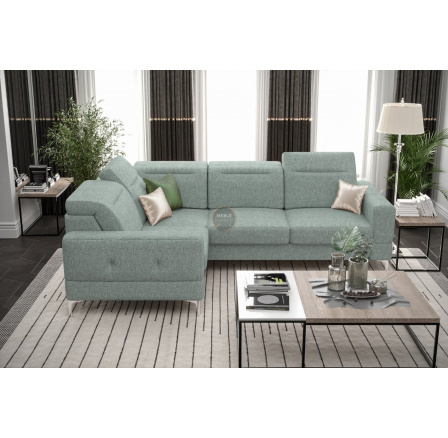Rohová sedacia súprava MALIBU 250X180 cm - mätová, ľavá