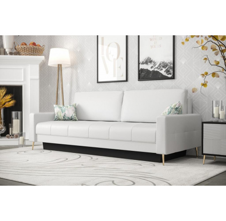 Sofa kožená PIANO DL - biela koža
