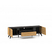 TV komoda TOSCANIA 06, dub Baltic Dune / čierny jaseň Portland