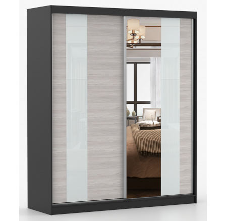 Šatní skriňa MULTI 32 - 183 cm, Čierna/Kathult