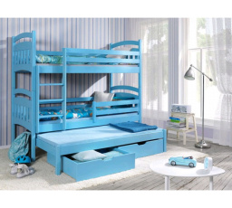 Detská poschodová posteľ z masívneho dreva JAKUB III