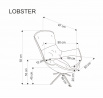 Kreslo LOBSTER, Béžová/Mokka
