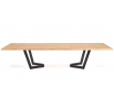 Jedálenský stôl MASSIVE 2, prírodný dub/čierny