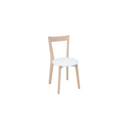 stolička IKKA dub sonoma/biela (TX069/TK1089 ekokoža)