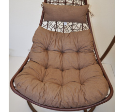 Poduška na závesnú hojdačku Margarita - látka hnedý melír