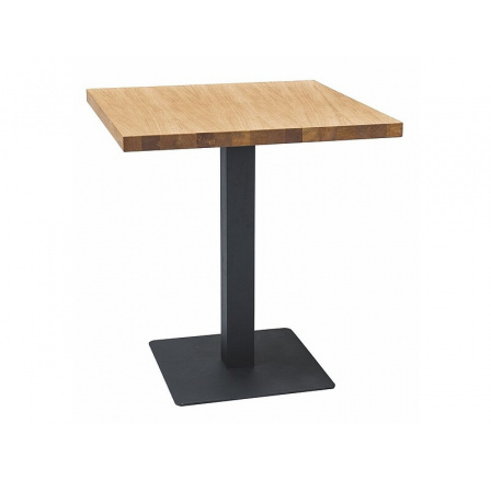 PURO LAMINÁTOVÝ stôl dub/čierna 60x60
