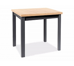 Jedálenský stôl ADAM, Dub artisan / Čierna MAT