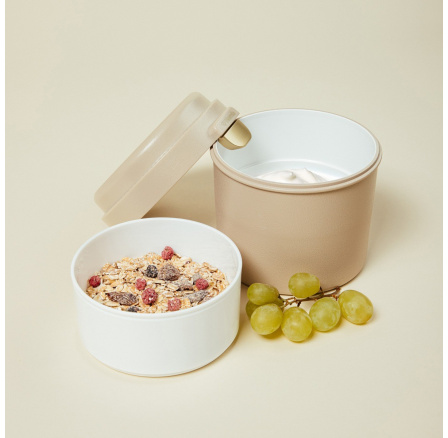 Lunchbox TORRONE okrúhly béžový 13x11,5 cm 750144