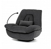 Polohovací křeslo, elektrické zabudované ovládání, šedá, látka, TV-7081 GREY2