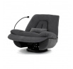 Polohovacie kreslo, elektrické zabudované ovládanie, siva, látka, TV-7089 GREY2