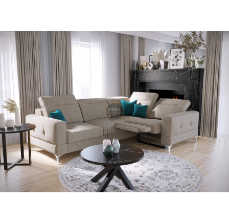 Rohová sedacia súprava MALIBU, relax s funkciou spania 185x250 cm - pravá, béžová Rohová sedacia súprava MALIBU, relax s funkciou spania 185x250 cm - pravá, béžová