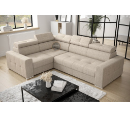 Rohová sedacia súprava s funkciou spania MARGO II 270X197 - ľavá, béžová