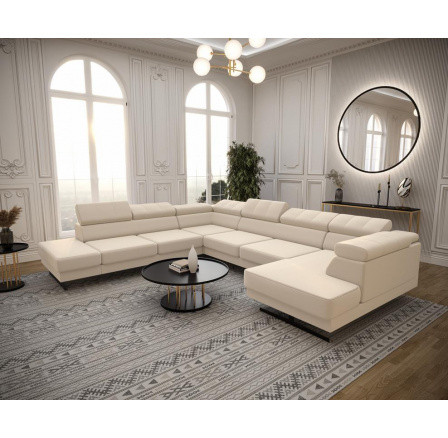 Rohová sedacia súprava EMPORIO MAX II 300X350X180 - ľavá, béžová