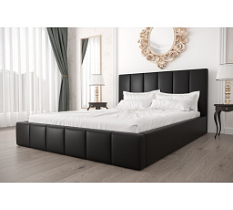 POSTEĽ RADO PRÍRODNÁ KOŽA - 140x200, Kovová na plynových vzperách