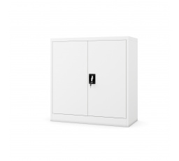 Kovová skrinka s policami BEATA, 900 x 930 x 400 mm, biela
