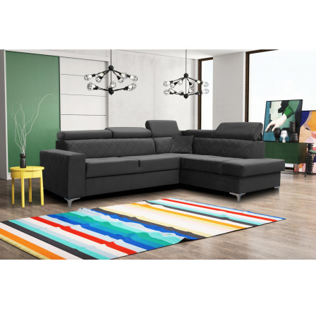 Rohová sedacia súprava Silk P sivá