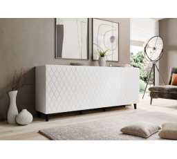 Komoda ASTI, biela matná/biela matná