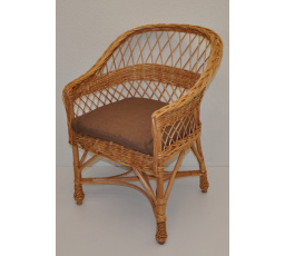 Kreslo Rudnik - vankúš hnedé odlesky