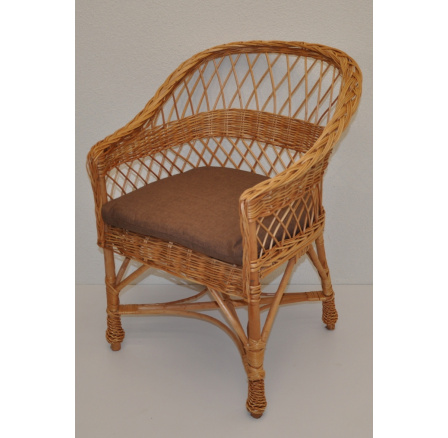 Kreslo Rudnik - vankúš hnedé odlesky