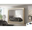 Posuvná skriňa so zrkadlom a LED osvetlením CHESTER 250 Sonoma+Sonoma