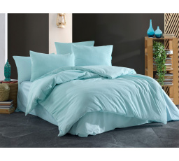 Obliečky krep UNI 140x200, 70x90cm mint zipsový uzáver