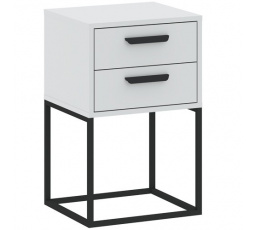 Nočný stolík CADRO 2S 40 NR9, Biela/Čierna