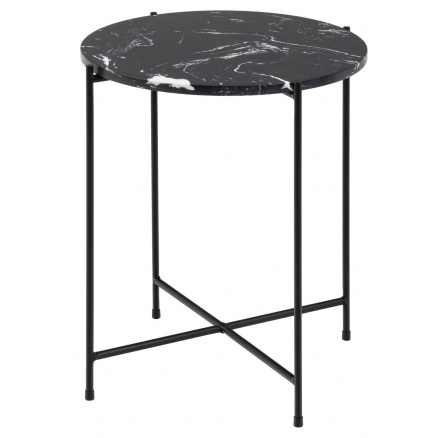 Konferenčný stolík Avila vysoký čierny mramor