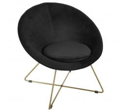 Fotel Evan velvet czarny