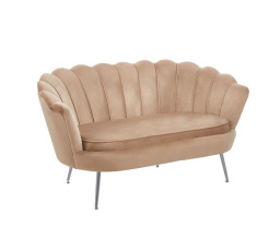 Sofa SF1-FXJG zamatová cappuccino, nohy strieborné