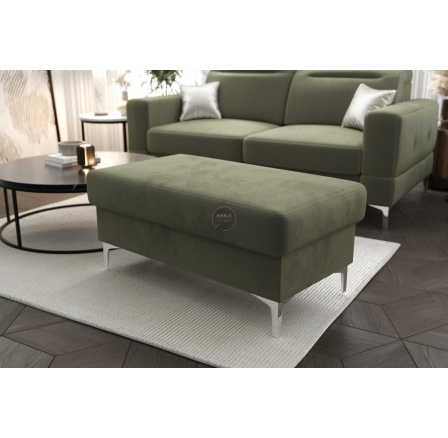 Taburet s úložným priestorom MALIBU 100x55 cm - zelená