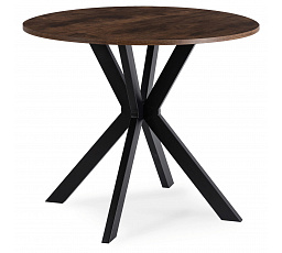 Stôl LAUREN 90 cm Dub Rustikálny/Čierny