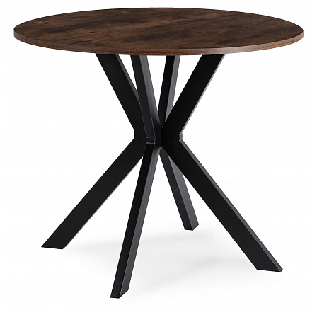 Stôl LAUREN 90 cm Dub Rustikálny/Čierny