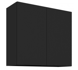 Horná skrinka SIENA - 80 G-72 2F, Čierna mat/Čierna mat