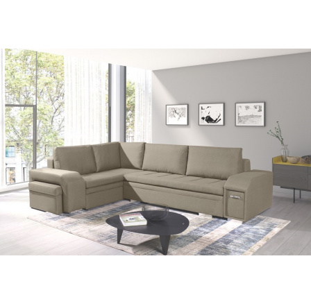 Rohová sedacia súprava Alana L sv.hnedá